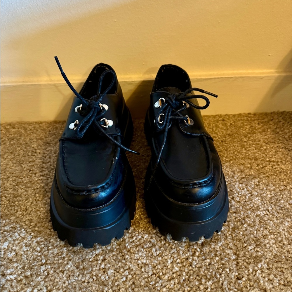 ASOS black chunky creeper